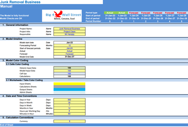 Junk Removal Services - Financial Model (10+ Yrs. DCF and Valuation)