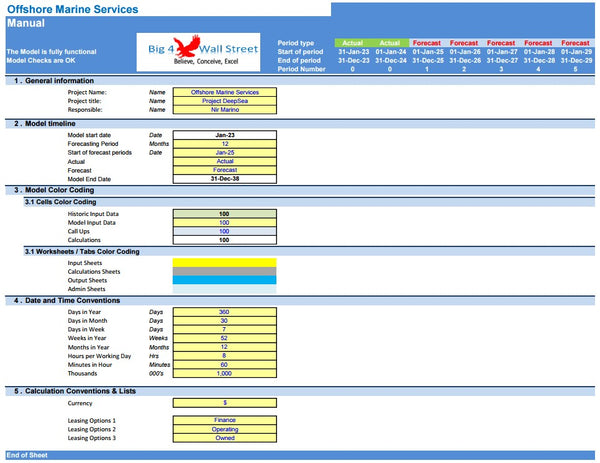 Offshore Marine Services Financial Model (10+ Yrs. DCF and Valuation)