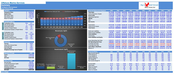 Offshore Marine Services Financial Model (10+ Yrs. DCF and Valuation)